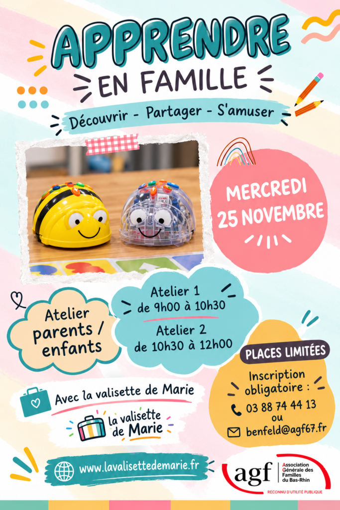 MERCREDI 25/11/26 ateliers parents/ enfants à Benfeld